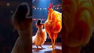 The Woman Performs A Fusion With The Rooster on AGT #aimagic #aifusion #midjourney #animalfusion