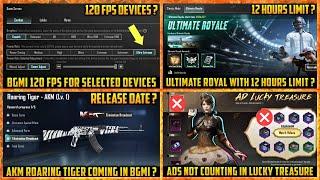  120 FPS in BGMI New UPDATE | New Ad Lucky Treasure | Ultimate Royale in BGMI | Homeland Explained