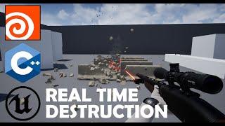 Test Destruction using Houdini and Unreal Engine 5