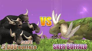 5,000 Cape Buffalo vs Sker Buffalo | Beast Army vs Kaiju [S1E9] | SPORE