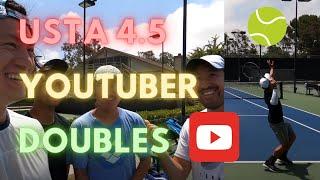 USTA 4.5 Doubles Set Highlights | Tennis with YouTubers Matt Lin, Francesco, and Derek