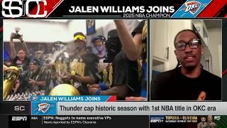 'I haven't even slept yet' - J-Dub talks OKC's NBA Finals win & SGA's leadership | SportsCenter