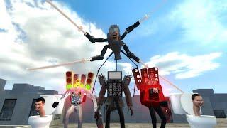 NEW TITAN TV MAN ARMY VS SKIBIDI TOILET FAMILY VS CORRUPTED SPEAKERMAN BOSS Garry's Mod