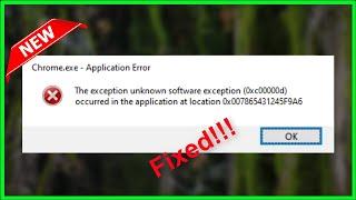 The Exception Unknown Software Exception (0xc00000d) - Application Error - Windows 11/10/8/7 - 2022