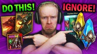 "THIS IS ALL WRONG!" - Account Takeover Tips to Get UNSTUCK in Raid Shadow Legends