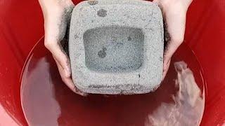 ASMR black sand crumbling in water  satisfying videos