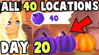 ALL 40 PURPLE PUMPKIN LOCATIONS in ADOPT ME! (Day 20)