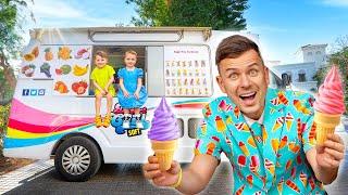 Five Kids in Dad's Healthy Ice Cream Truck