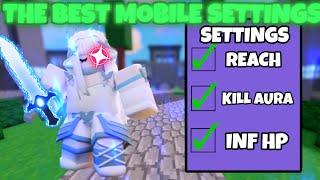 I LEAKED THE BEST MOBILE SETTINGS EVER.. | Roblox BedWars