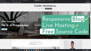  Build Responsive Blog Website using HTML CSS JS & BootStrap 5 in Hindi | Live Hosting | Free Code