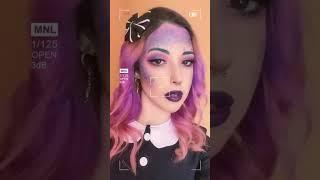 Transforming this look into a stunning purple fantasy! #Makeup #Transformation #BuzzCast #streamer