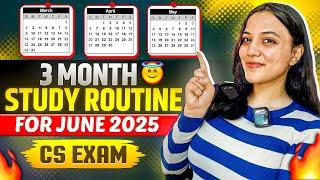 3 MONTHS STUDY ROUTINE for CS JUNE 2025 attempt | Step-wise Plan + Strategy | Neha Patel