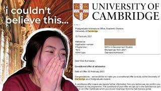 I'M DOING MY MASTERS AT CAMBRIDGE *emotional!!* (international student )