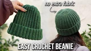 Easy Crochet Ribbed Beanie Tutorial for Beginners