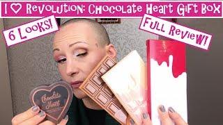 I HEART REVOLUTION CHOCOLATE HEART GIFT BOX: Full review + 6 looks!!! | Over 40 | Mature skin