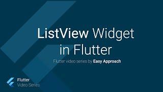 Listview widget, flutter video tutorial in English, part 13