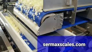 Pesadora Lineal SERMAX ® Cebolla Picada 130 Gr / LMB03 Sermax Belt weigher for sticky Chopped Onion.