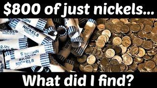 I SEARCHED $800 WORTH OF NICKELS AND FOUND A TON OF RARE COINS! | COIN QUEST NICKELS