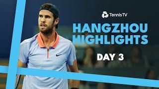 Khachanov Takes On Bu; Nakashima vs Wong; Shevchenko vs Kukushkin | Hangzhou 2024 Highlights Day 3