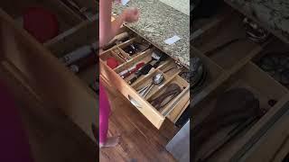 Customize your kitchen drawer.Product by SpaceAid Bamboo Drawer Dividers