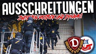 Ausschreitungen bei Hansa Rostock – Dynamo Dresden!