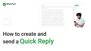 How to create and send a quick reply? - WhatsTool Business