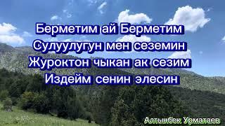 Алибек Тургунов “Ай нуру” тобу “Берметим”Караоке Минус (текс)