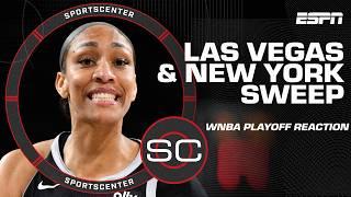 WNBA Playoff Reaction  Aces & Liberty sweep to set up semifinal matchup | SportsCenter