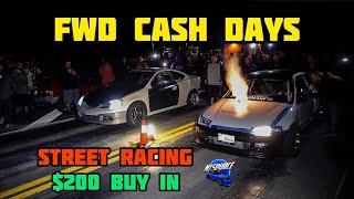 FWD CASH DAYS & STREET RACING | NITROUS J32 INSIGHT, TURBO VR6 GTI, ALL MOTOR G2B, TURBO K24 & MORE