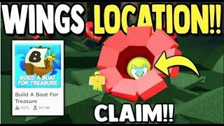 *SECRET* WINGS LOCATION (CLAIM) | Build a Boat for Treasure ROBLOX