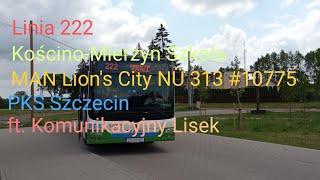 Szczecin Linia 222 Kościno-Mierzyn Szkoła MAN NÜ313 #10775 ft. Komunikacyjny Lisek