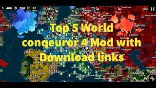 TOP 5 WORLD CONQEUROR 4 MOD with Download link in description|| HINDUSTHANCONQEUROR