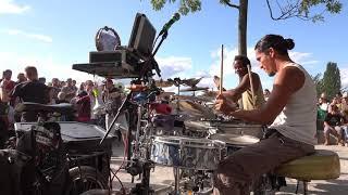 Puto Production - insane drum street music in Mauerpark / Berlin (2018-08-26) - filmed by Nora