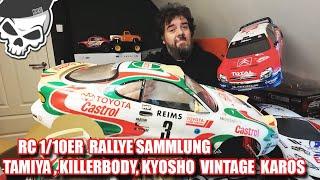 RC Rally Karosserie Sammlung Kressgarage Tamiya und Killerbody Toyota Peugeot Suzuki Mitsubishi