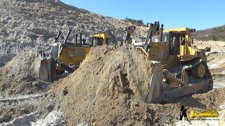 CATERPILLAR D11R VS KOMATSU D475 8 BIG BULLDOZERS AT WORK #caterpillar #komatsu #bulldozer #digger