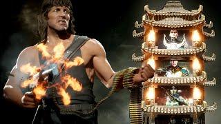 Mortal Kombat 11 Rambo Gameplay Klassic Tower Walkthrough MK11 (No Commentary)