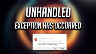 Unhandled Exception Has Occurred in Your Application. If You Click Continue The Application