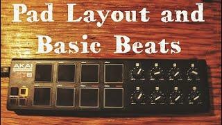 Retro pad - Akai LPD8 tutorial: Basic Pad Layout and Basic Beats for Beginners practice