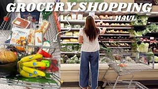 GROCERY SHOPPING + HAUL as a 21 yr old living alone *full restock*