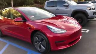 San Diego Paint Protection on a Red Tesla Model 3 - Adonis Detail