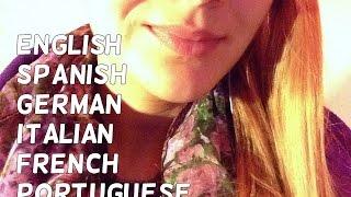 ASMR  Close up Ear to Ear Whisper: 6 Languages