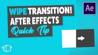 Layer Wipe Transition - After Effects Tutorial Quick Tip