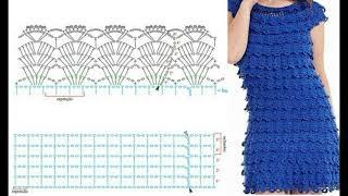 Платье крючком. Вязание+схема