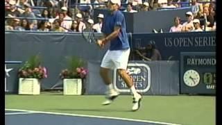 Roddick almost decapitated by a Karlovic's serve