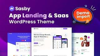 Sasby – App Landing & Saas WordPress Theme [One Click Demo Content Import]