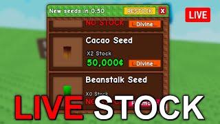 LIVE| GROW A GARDEN STOCK, EGGS, SEEDS AND WEATHER 24/7!