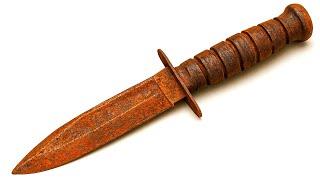 RESTORATION Rusty Antique Kabar Knife!