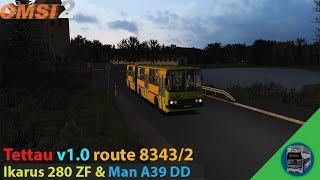 Omsi 2 | The Bus Simulator | Ikarus 280.70B ZF & MAN A39 Voith | Tettau Route 8343 & 8342