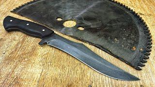 Making A Dark Hunting Knife From A Saw Blade