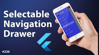 Flutter Tutorial - Selectable Sidebar Menu & Navigation Drawer